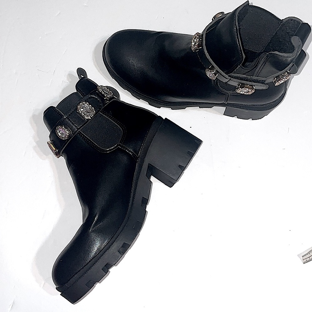 🏷️NWOT Fashion Platform rhinestone boots size Eu.38/ US 7/7.5